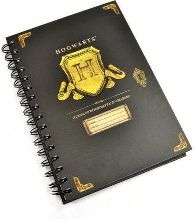Produktbild Drahtgebundes Notizbuch Hogwarts A5 (A5, Liniert, Harter Einband)