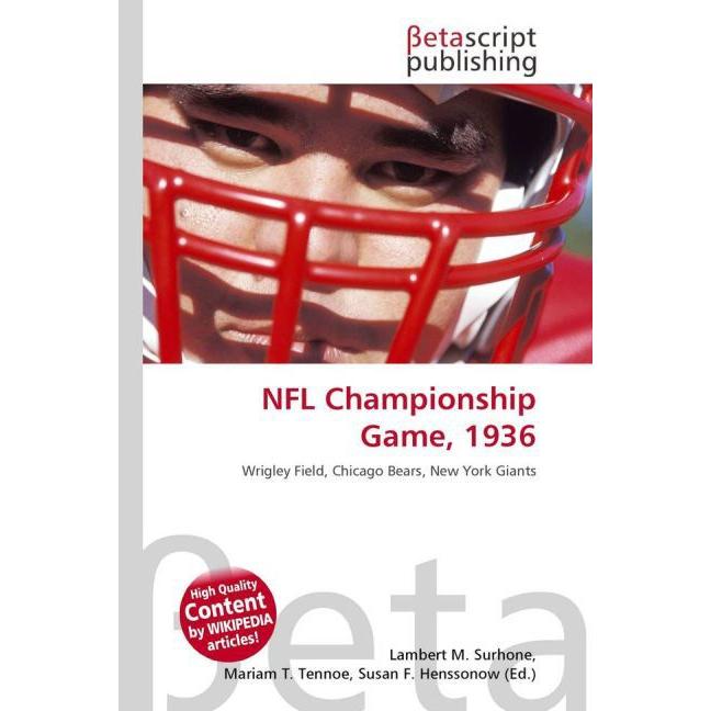 NFL Championship Game, 1936, Ratgeber