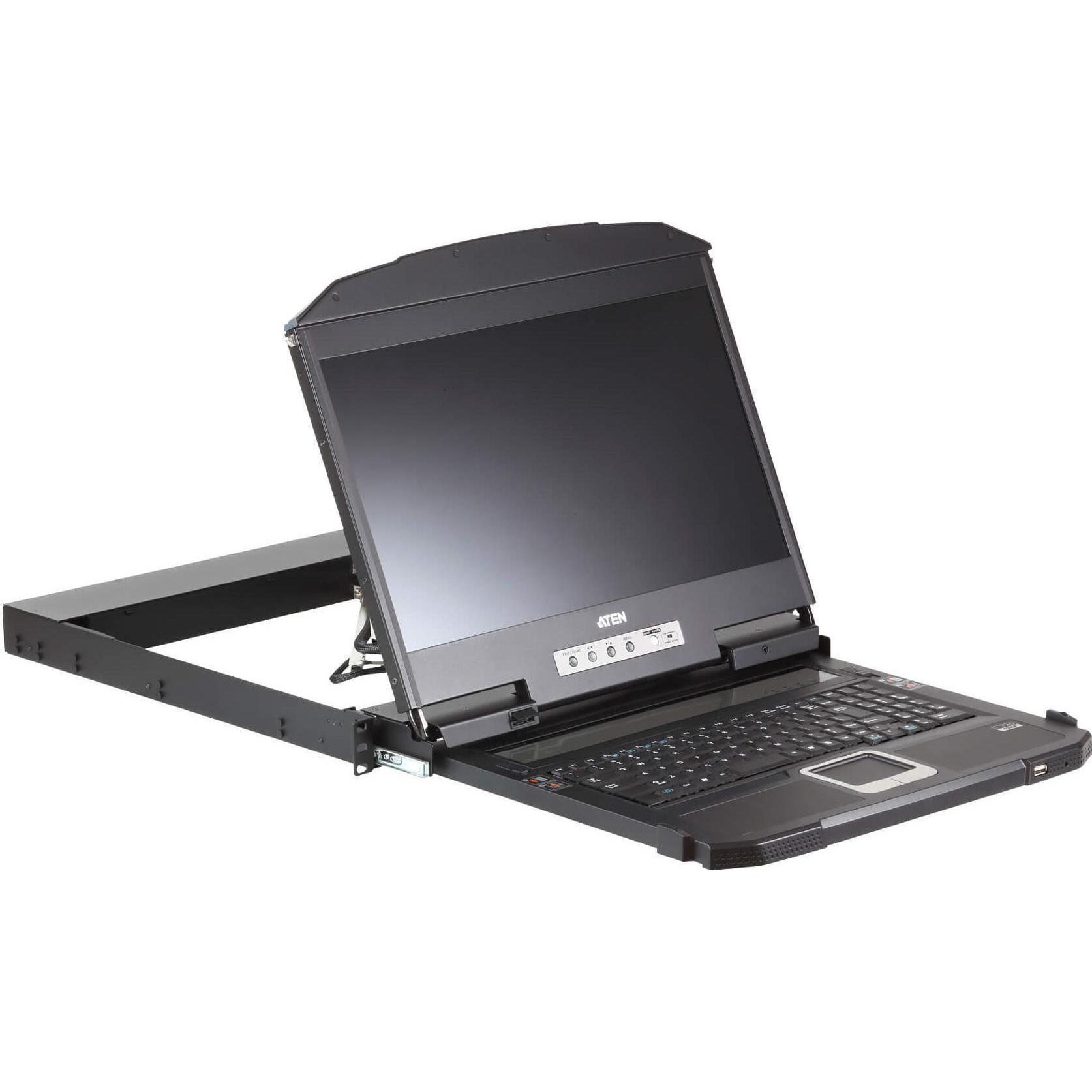 Aten 18.5" Dual Rail USB HDMI-DVI, KVM Switch, Schwarz