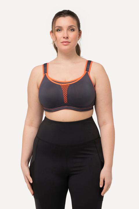 Produktbild Ulla Popken Sport-BH, ohne Bügel, Mikrofaser, Netz-Einsatz, Cup C-D (85 C)