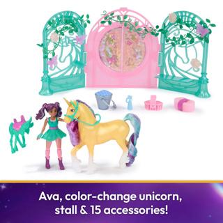 Actual product image Unicorn Academy - Small Doll Ava & Leaf Stable Playset