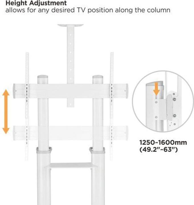 Produktbild Roline LCD-/TV-Rollständer (Universal, 120", 140 kg)