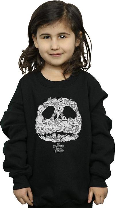 Produktbild Disney Nightmare Before Christmas Jack Skellington JackOLanterns Sweatshirt Mädchen (128)
