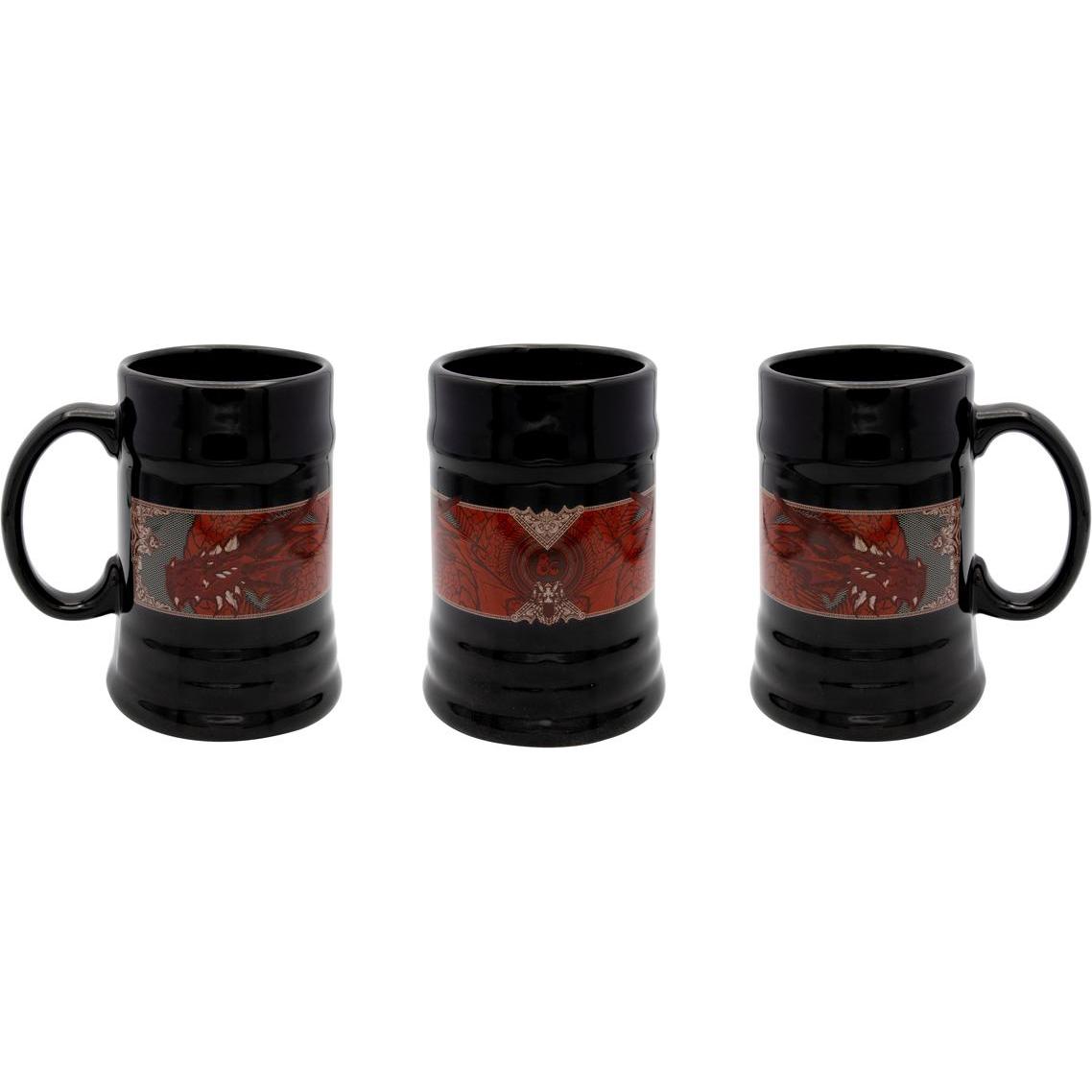 Dungeons & Dragons Nero Bicchieri Da Birra, Boccale Da Birra 591 Ml (0.60 L, 1X)