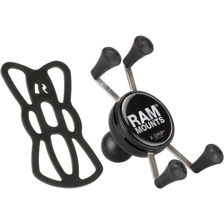 Rammount X-Grip, Smartphone Halterung, Schwarz, Silber