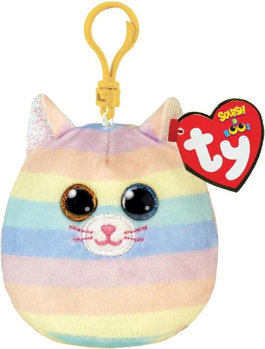 Actual product image Ty Heather Cat Squishy Clip 9cm (9 cm)