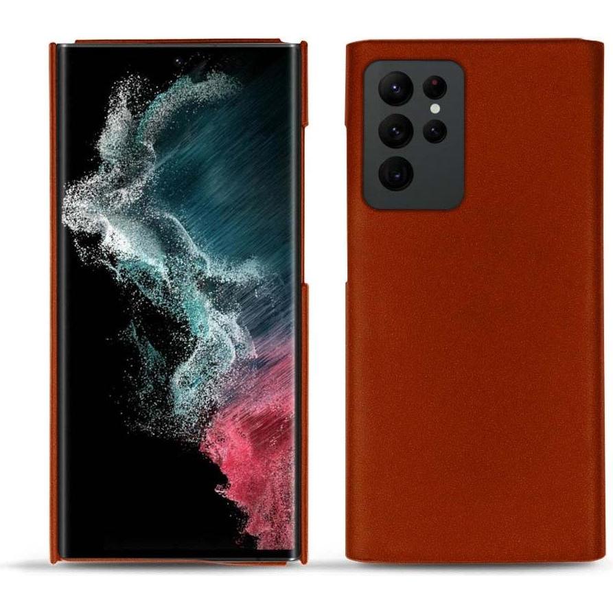 Noreve Lederschutzhülle (Samsung Galaxy S22 Ultra), Smartphone Hülle, Orange