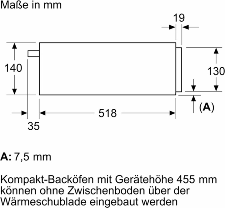 Produktbild Bosch Hausgeräte Wärmeschublade BIC7101B1