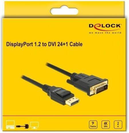 Immagine prodotto Delock DisplayPort — DVI (2 m, DVI, DisplayPort, 1.2)