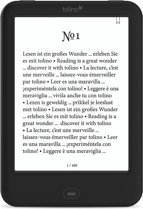 tolino shine 2 HD (6", 4 GB, Black)