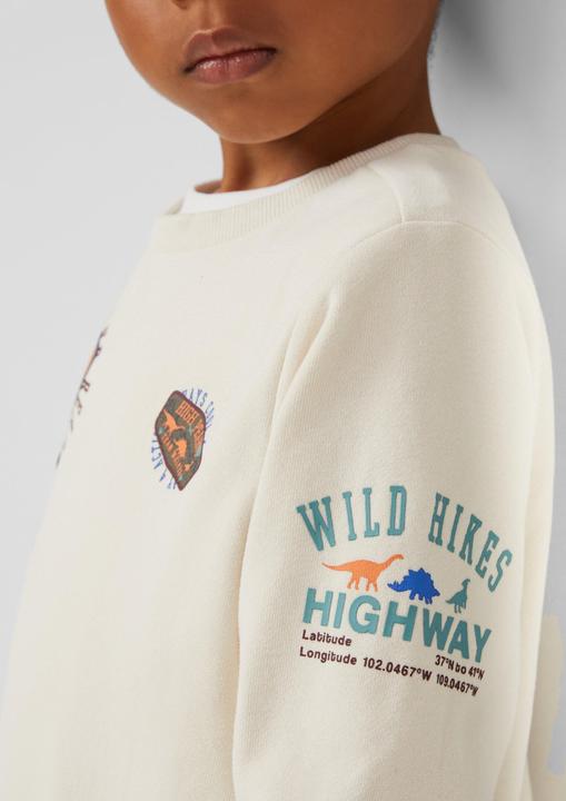 Produktbild s.Oliver Sweatshirt Sweatshirt mit 3D-Prints und Stickerei-Details (98)