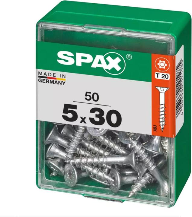 Produktbild Spax DIY Universal Senkkopf T-STAR plus TGW WIROX A9J 5x30 M 50 St. (50 Schrauben pro Stück)