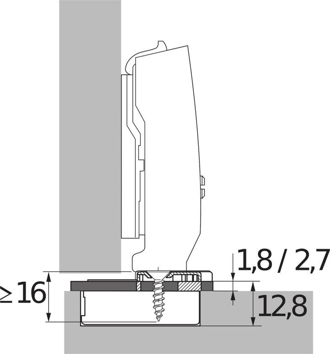 Produktbild Hettich Adapter zur Reduzierung der Bohrtiefe (1 Stk.)