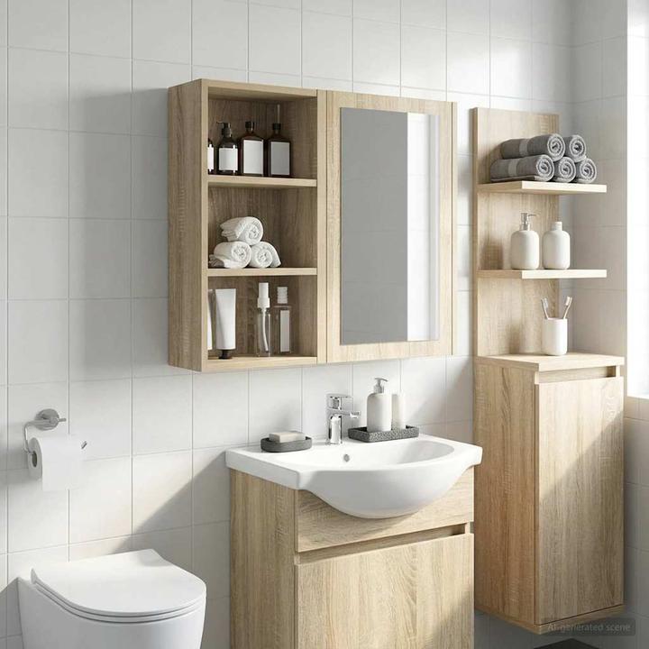 Produktbild vidaXL Badezimmerschrank (30 x 16 x 62.50 cm)