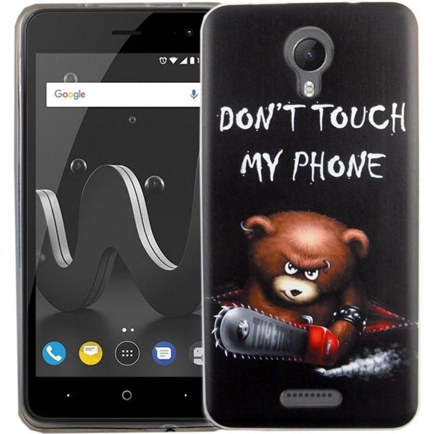 König Design Wiko Jerry 2 Handyhülle Schutzcase Bär mit Kettensäge Cover Bumper Schale Etuis (Wiko Jerry 2), Smartphone ...