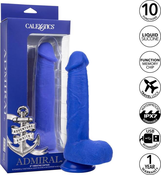 Image du produit Admiral Kapitn Vibromasseur Gode Réaliste Bleu