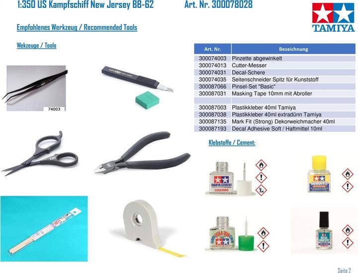 Actual product image Tamiya US Battleship BB-62 New Jersey (w/Details)