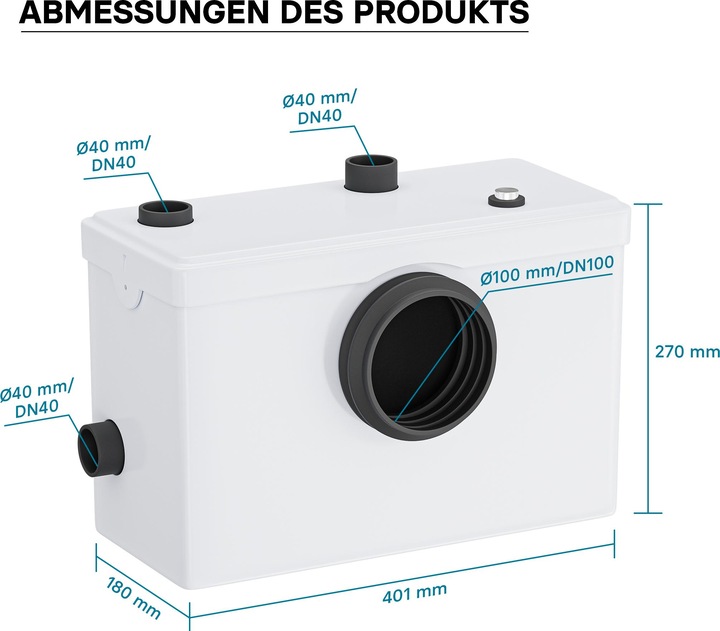 Produktbild Wiltec Toiletten-Abwasserpumpe