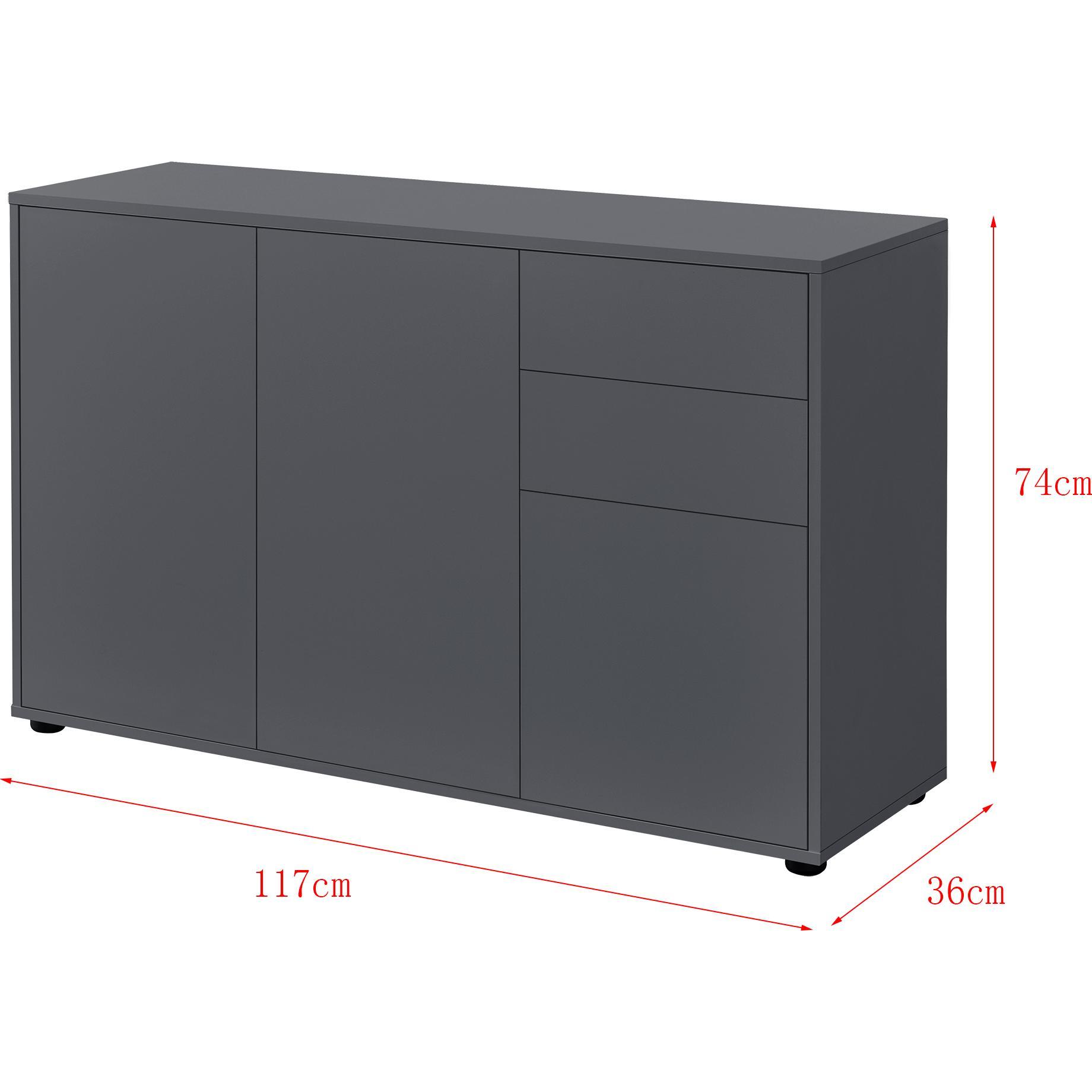 Thumbnail - En.Casa, Kommode + Sideboard, Paarl (117 x 36 x 74 cm)