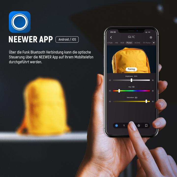 Actual product image Neewer GL1C (Surface luminaire)