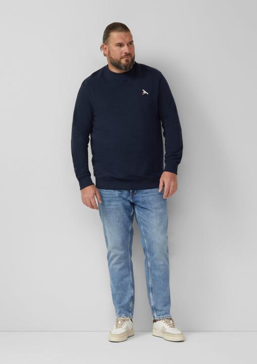 Produktbild s.Oliver Sweatshirt Weiches Sweatshirt mit Artwork im Relaxed Fit (5XL)