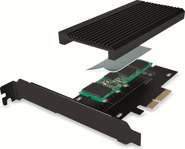 Icy Box Carte PCI IcyBox M.2 PCIe SSD -> PCIe 4th Host