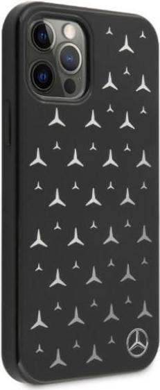 Immagine prodotto Mercedes MEHCP12LESPBK Custodia rigida per iPhone 12 Pro Max 6,7" in argento con motivo a stelle, colore nero (Apple iPhone 12 Pro Max)