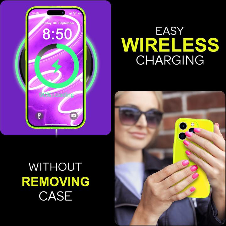 Immagine prodotto Nalia Copertura in silicone trasparente al neon (Apple iPhone 16 Pro Max)