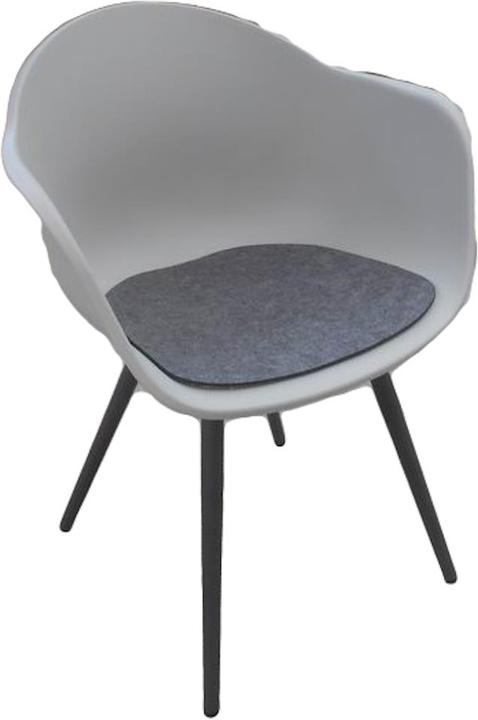 Garden Pleasure Tuinstoel met Armleuning TA Grijs met Kussen