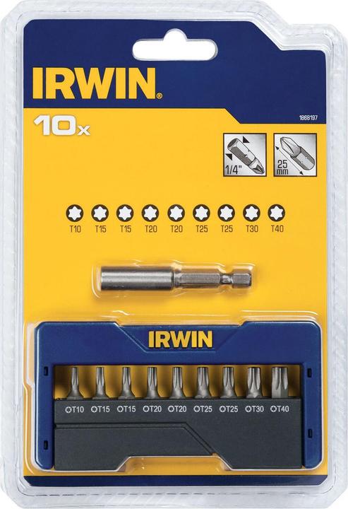 Actual product image Irwin IR 10PC IB Pocket Set (TX) IB Torx, 10piece: T10/2xT15/2xT20/2xT25/T30/T40 + bit holder