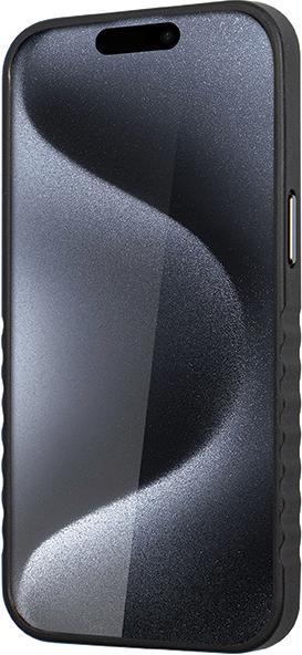 Actual product image Audi Genuine Leather MagSafe iPhone 15 Pro Max 6.7" czarno-czerwony/black-red hardcase AU-TPUPCMIP15 (Apple iPhone 15 Pro Max)