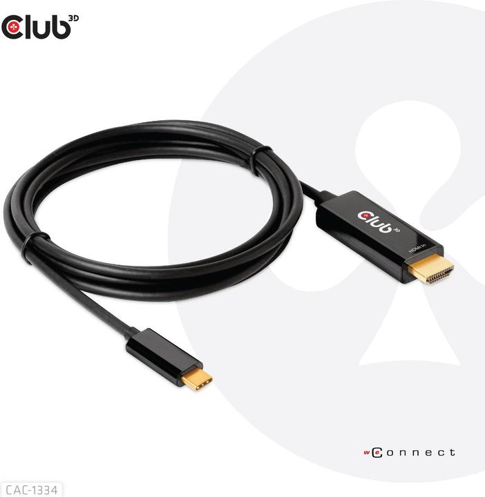Produktbild Club 3D HDMI (Typ A) — USB Typ C (1.80 m, HDMI, USB Typ C, 2.0)