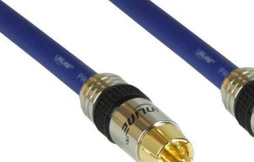 Produktbild InLine Cinch Kabel AUDIO, vergoldete Stecker, 1x Cinch (5 m, Cinch)