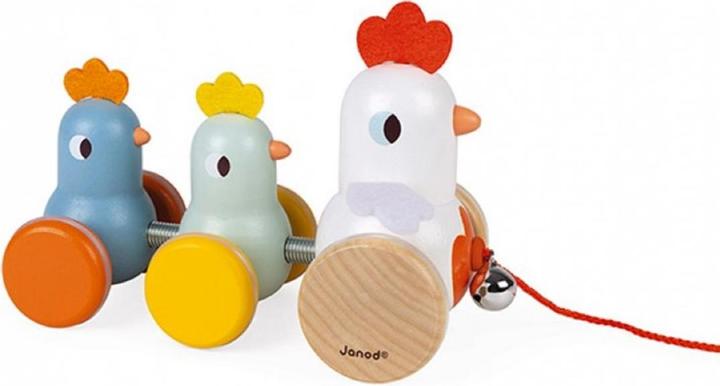 Janod Pull-along chickens