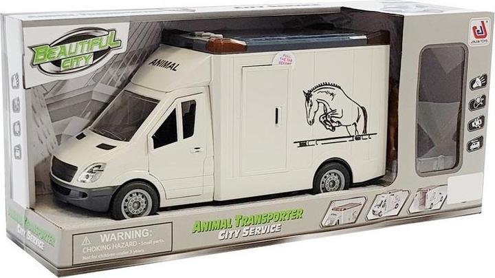 Produktbild Lean Toys Pferdetransportfahrzeug Weiss