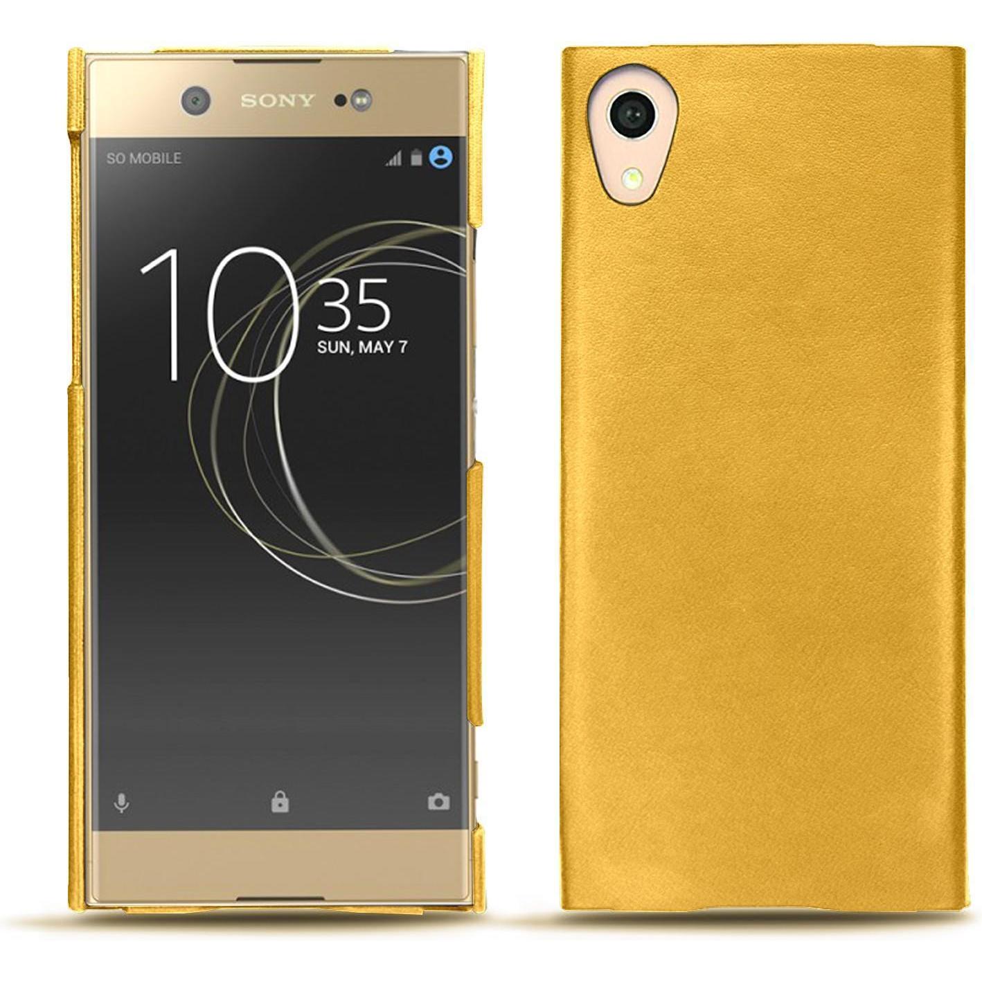Noreve Lederschutzhülle (Sony Xperia XA1 Ultra), Smartphone Hülle, Orange