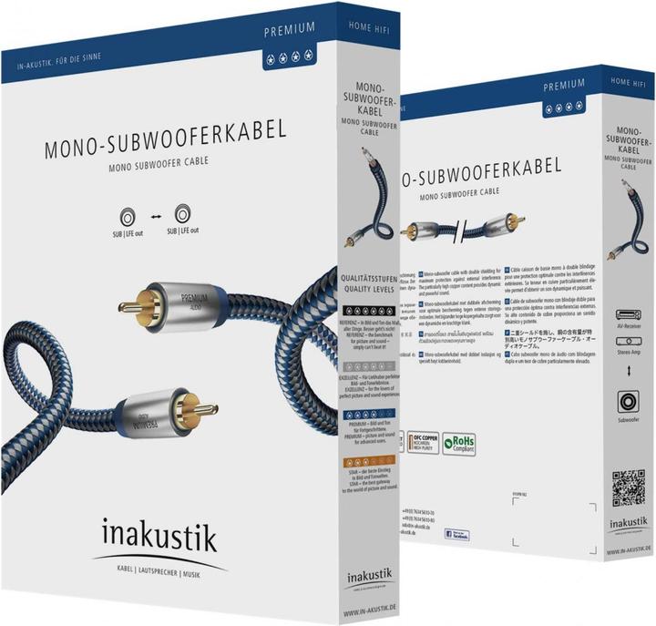 Produktbild Inakustik Premium Mono-Subwooferkabel (2 m, Cinch)