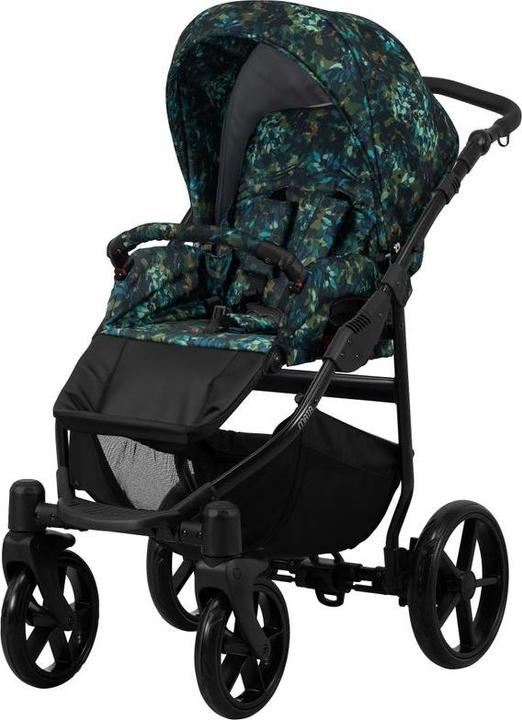 Produktbild Kunert Kombikinderwagen Mata Blätter, Gestell schwarz, inkl. Autositz Trix