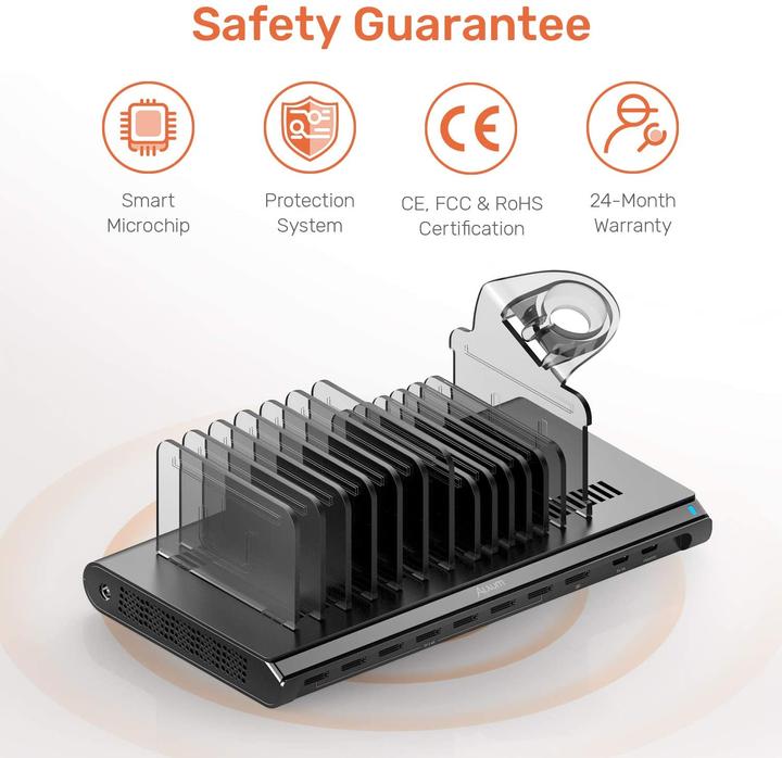 Image du produit Alxum Station de charge 10 ports USB C