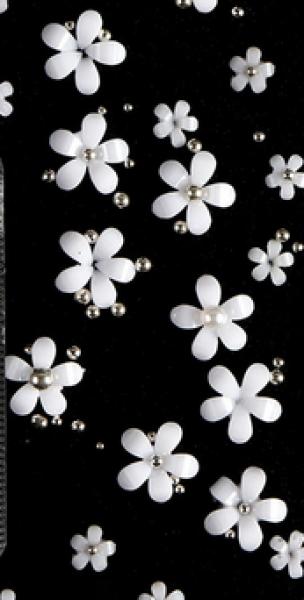Nagellack24 Rhinestones Flower (Silver)