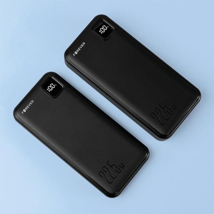 Actual product image Forever power bank TB-300M PD QC 22,5W 10000 mAh black (10000 mAh, 22.50 W)