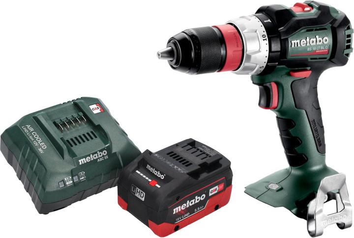 Metabo BS 18 LT BL Q Akku Bohrschrauber 18 V 75 Nm Brushless + 1x LiHD Akku 5,5 Ah + Ladegerät