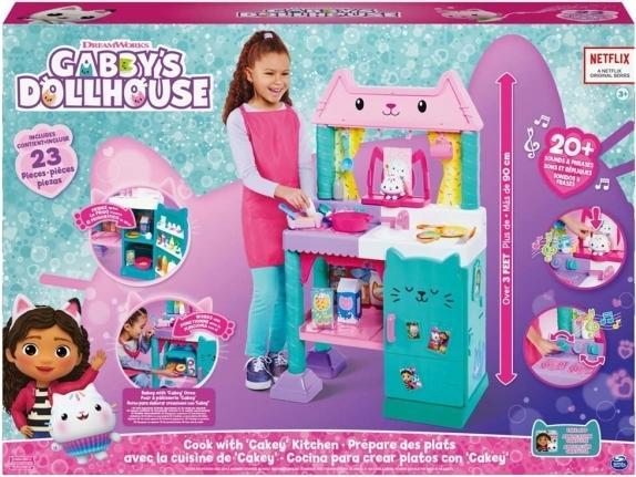 Productafbeelding Gabby's Dollhouse Gabby's Poppenhuis, Kinderkeukenset Cakey met Speelkeuken Accessoires, Speelgoed Eten, Geluid Eff