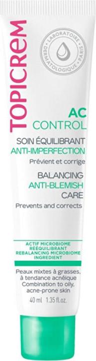 Topicrem Balanced Care AC Control - Care against Imperfections and Sebum Regulator for Sensitive Ski (40 ml, Day cream)