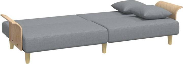 Immagine prodotto VidaXL Divano letto a 2 posti con cuscini Poggiapiedi Divano letto Daybed Velluto grigio chiaro (Divano letto)