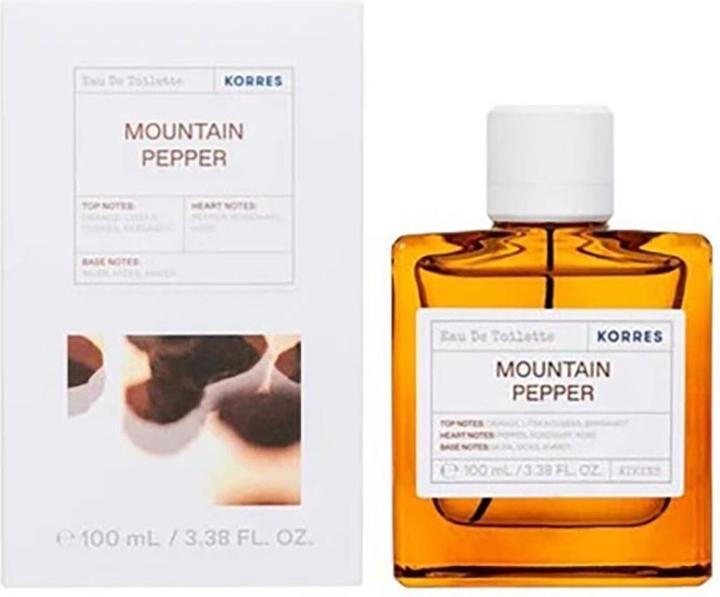 Korres Eau De Toilette Mountain Pepper - Men's Fragrance Bergamot & Coriander 100ml