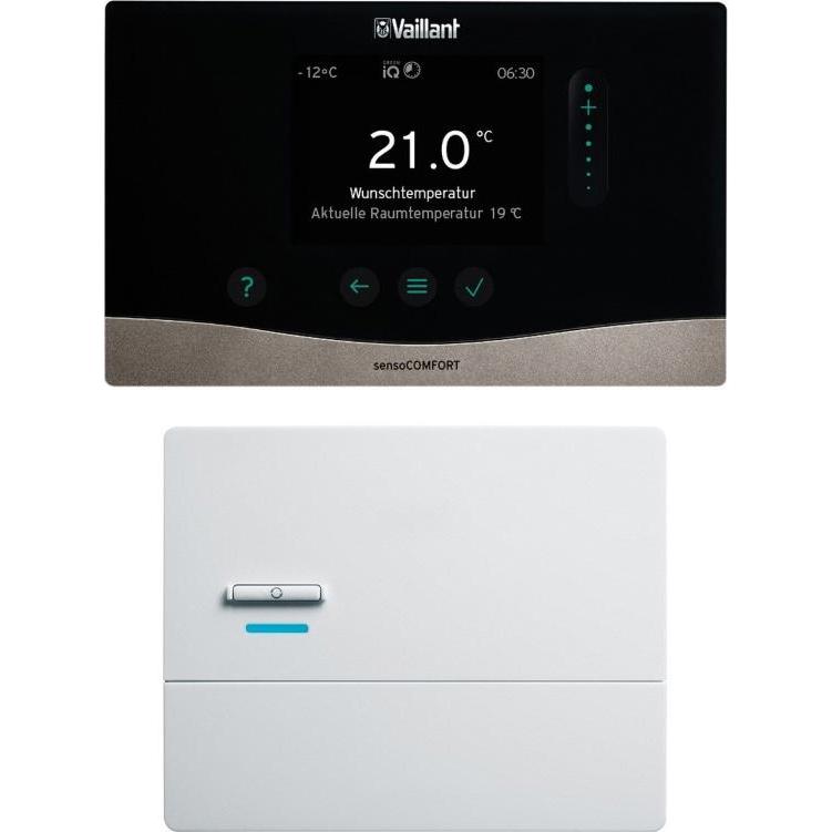 Vaillant Funk-Heizungsregler sensoCOMFORT VRC 720f,eBUS-Schnittstelle, Thermostat, Schwarz, Weiss