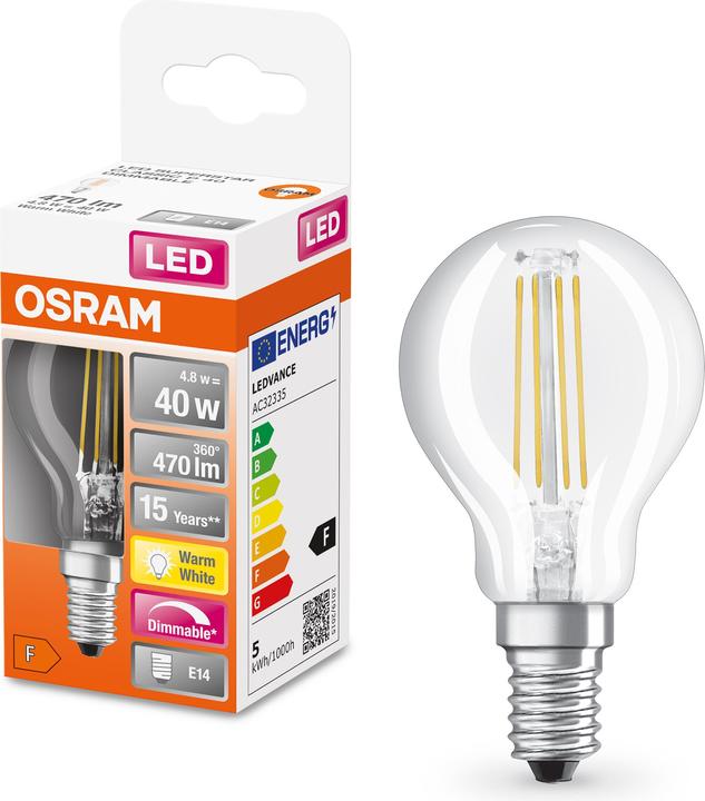 Actual product image Osram Star Classic P (E14, 40 W, 470 lm, 1 x, F)