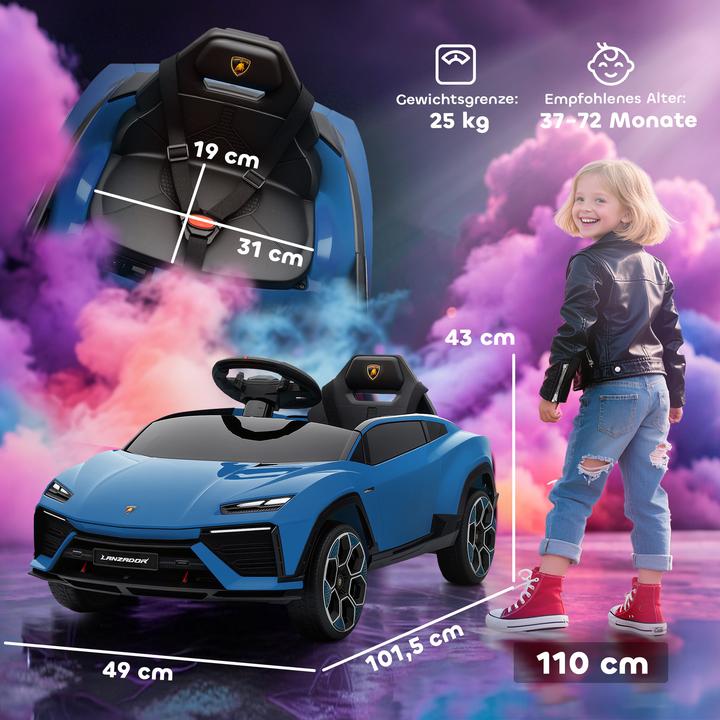 Produktbild Aiyaplay Elektroauto für Kinder Kunststoff, Stahl Blau (12 V)