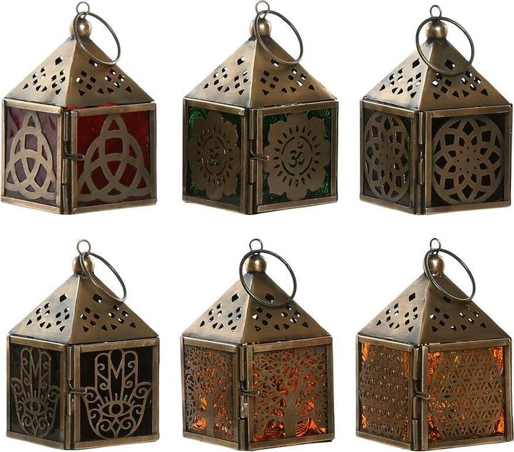 Produktbild Esprit Laterne Home Gold Metall Kristall Araber 6 x 6 x 10 cm (6 Stück)